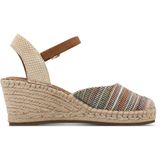 Tamaris - 1-29610-42 - Espadrilles - Zwart - Leer/Textiel