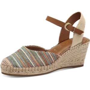 Tamaris - 1-29610-42 - Espadrilles - Zwart - Leer/Textiel