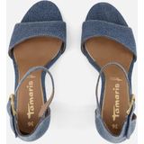 Tamaris - Denim Sandalen - Blauw - Textiel