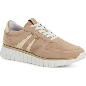 Tamaris - 1-23705-44 - Sneakers - Beige/Wit - Leer/Textiel
