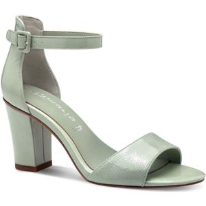 Sandalen - Groen - Elegant - Hoogwaardig Kunststof - Blokhak 8,5 cm