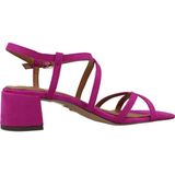 Tamaris - 1-28204-42 - Sandaaltje - Blauw - Textiel - Blokhak 5 cm