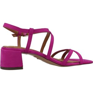 Tamaris - 1-28204-42 - Sandaaltje - Blauw - Textiel - Blokhak 5 cm