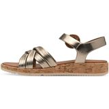 Sandalen - Leer/Kurk - Gevlochten Bandjes - Platte Zool