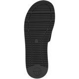 Slippers - Zwart - Leer - Platte Zool