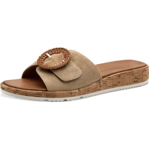 Tamaris - Slipper - Cognac - Suède - Comfortabel