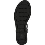 Tamaris - 1-28256-44 - Sandalen - Zwart - Leer/Synthetisch - Sleehak 5 cm