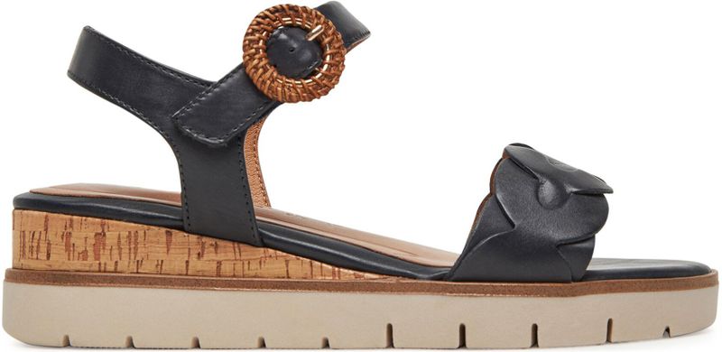 Tamaris - 1-28258-44 - Sandaaltje - Zwart/Bruin/Beige - Leer