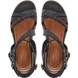Tamaris - 1-28210-44 - Sandalen - Zwart - Leer/Synthetisch