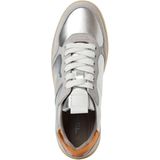 Tamaris - Lage Top Sneaker - Zilver - Leer en Synthetisch