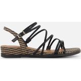 Sandaal - Zwart - Textiel/Synthetisch - Verstelbare Bandjes