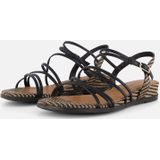 Sandaal - Zwart - Textiel/Synthetisch - Verstelbare Bandjes