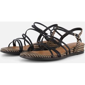 Sandaal - Zwart - Textiel/Synthetisch - Verstelbare Bandjes