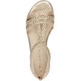 Tamaris - Geometrische Sandalen - Beige - Materiaalmix - Platte Zool