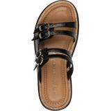 Gezondheidsslippers - Zwart - Synthetisch Bovenwerk - Leren Binnenzool