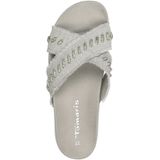 Tamaris - 1-27413-44 - Muiltjes - Zwart - Textiel - Hakhoogte 3,5 cm