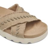 Tamaris - 1-27413-44 - Muiltjes - Blauw - Textiel - Hakhoogte 3,5 cm