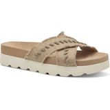 Tamaris - 1-27413-44 - Muiltjes - Blauw - Textiel - Hakhoogte 3,5 cm