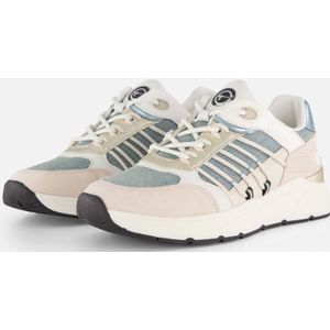 Sneaker - Blauw - Leer/Textiel/Synthetisch