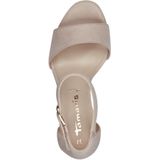 Tamaris - 1-28386-418 - Sandaaltje - Zwart - Textiel - Blokhak 8,5 cm