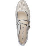 TAMARIS - Ballerina's - Zilver - Leer
