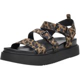 Sandaal - Dierenprint - Gevoerd - Imitatieleer - Platte Hak