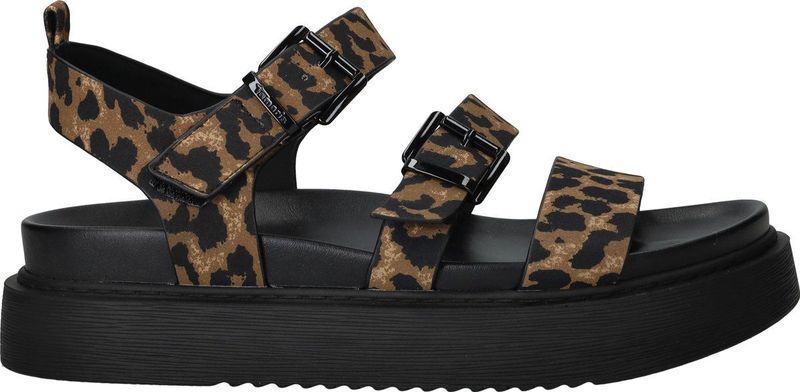 Sandaal - Dierenprint - Gevoerd - Imitatieleer - Platte Hak