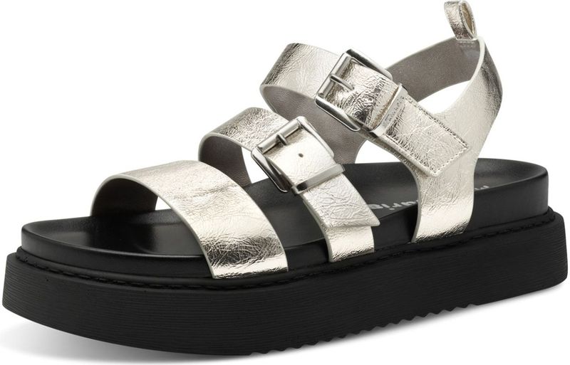 Tamaris - Sandalen - Grijs - Synthetisch - Hakhoogte 3,5 cm