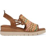 Tamaris - Sandalen - Veelkleurig - Leer - Sleehak 5 cm