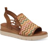 Tamaris - Sandalen - Veelkleurig - Leer - Sleehak 5 cm
