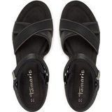 Tamaris - 1-28262-44 - Sandaaltje - Zwart - Textiel/Synthetisch