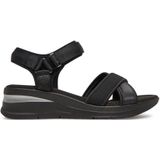 Tamaris - 1-28262-44 - Sandaaltje - Zwart - Textiel/Synthetisch