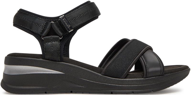 Tamaris - 1-28262-44 - Sandaaltje - Zwart - Textiel/Synthetisch