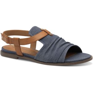 Tamaris - 1-28146-44 - Sandalen - Zwart - Textiel en Kunstleer