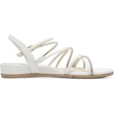 Tamaris - 1-28103-42 - Sandalen - Wit - Textiel/Synthetisch - Verstelbare Bandjes