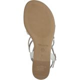 Tamaris - 1-28103-42 - Sandalen - Wit - Textiel/Synthetisch - Verstelbare Bandjes