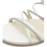 Tamaris - 1-28103-42 - Sandalen - Wit - Textiel/Synthetisch - Verstelbare Bandjes