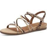 Merk - Model - Sandaal - Beige - Textiel/Synthetisch - Verstelbare Bandjes