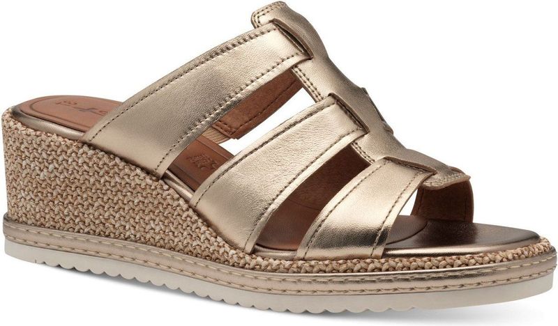 Tamaris - Damessandalen - Brons - Sleehak - Comfortabele Binnenzool