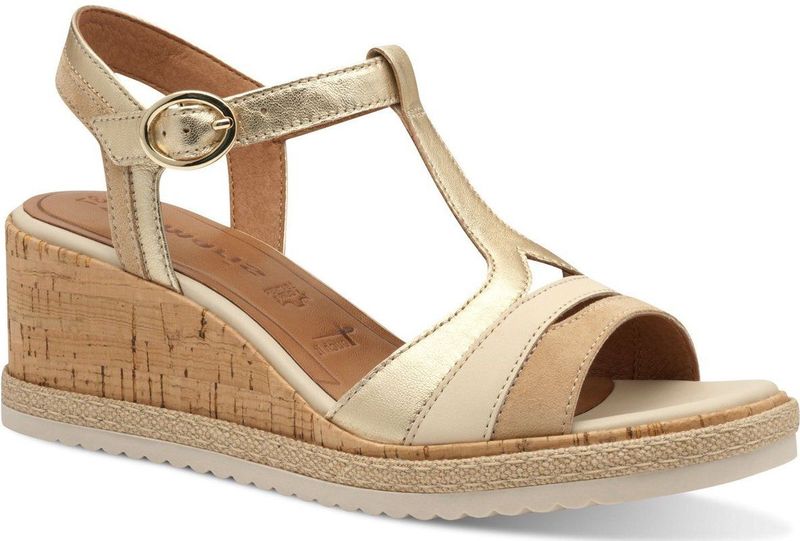 Tamaris - 1-28358-44 942 - Sandalen - Leer - Zwart