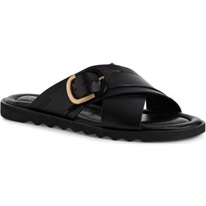 Tamaris - Dames Slipper - Zwart - Leer