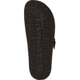 Slipper - Zwart - Leer - Platte Zool