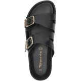 Slipper - Zwart - Leer - Platte Zool