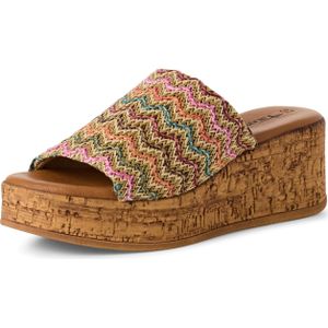 TAMARIS - Platformmuiltjes - Multicolor - Synthetisch Materiaal