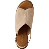 Sandalen - Zwart/Bruin/Beige - Suède - Blokhak 7,5 cm