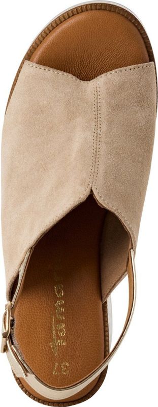 Sandalen - Zwart/Bruin/Beige - Suède - Blokhak 7,5 cm