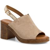 Sandalen - Zwart - Suède - Blokhak 7,5 cm