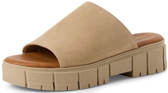 Tamaris - 1-27252-42 - Muiltjes - Zwart - Leer - Blokhak 4,0 cm