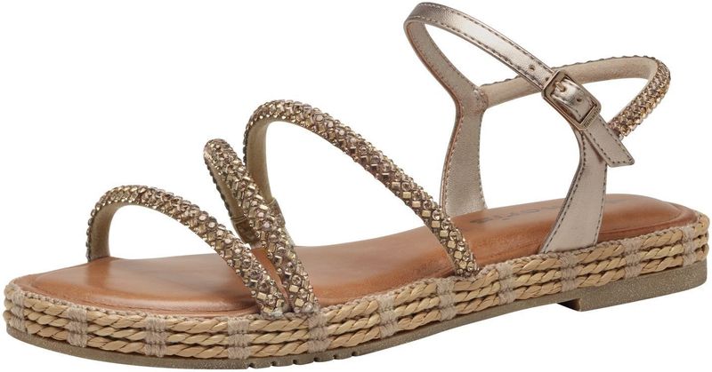 Tamaris - 1-28114-44 - Sandalen - Zwart - Textiel/Synthetisch