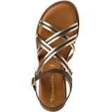 TAMARIS - Platte Sandalen - Kaki - Leer - TOUCH IT-technologie